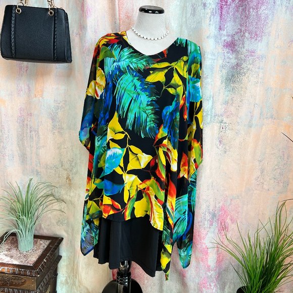 Thea Dresses & Skirts - NWOT📌 Thea  Elegant Floral Dress Perfect to Cover Up Some Unwanted Pounds